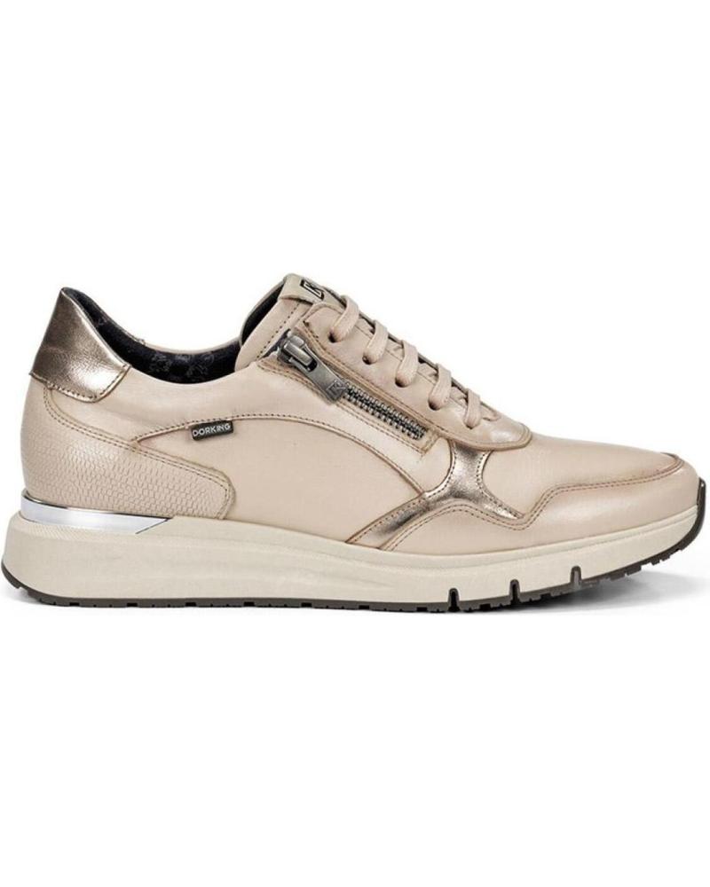 Esportes  de Mulher FLUCHOS DORKING BY - ZAPATILLA DEPORTIVO MUJER SERENA D9212 PORCELAN BEIGE