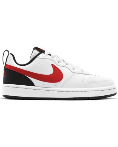 Sportivo per Uomo e Bambino NIKE ZAPATILLAS COURT BOROUGH LOW 2 GS WHITE-UNIVERSITY-RED-BLACK BLANCO-ROJO