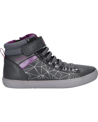 girl Trainers GEOX J164NA 00454 J GISLI GIRL C9F8B DK GREY-CYCLAMEN