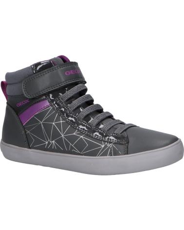 girl Trainers GEOX J164NA 00454 J GISLI GIRL C9F8B DK GREY-CYCLAMEN