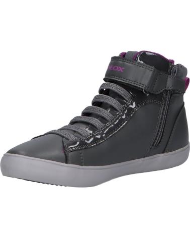 girl Trainers GEOX J164NA 00454 J GISLI GIRL C9F8B DK GREY-CYCLAMEN