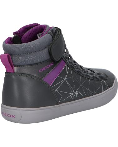 girl Trainers GEOX J164NA 00454 J GISLI GIRL C9F8B DK GREY-CYCLAMEN