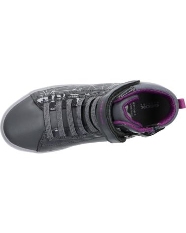 girl Trainers GEOX J164NA 00454 J GISLI GIRL C9F8B DK GREY-CYCLAMEN