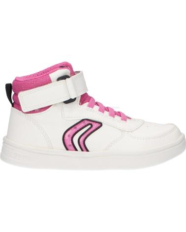girl Trainers GEOX J264MC 0BCEW J DJROCK GIRL C0563 WHITE-FUCHSIA