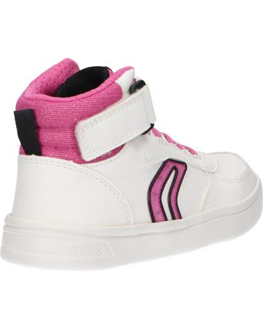 girl Trainers GEOX J264MC 0BCEW J DJROCK GIRL C0563 WHITE-FUCHSIA