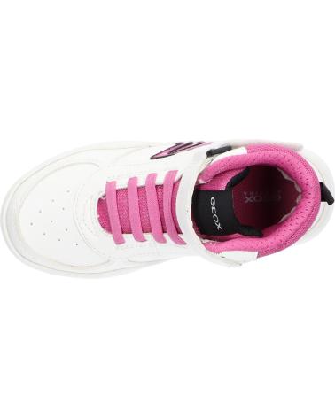 girl Trainers GEOX J264MC 0BCEW J DJROCK GIRL C0563 WHITE-FUCHSIA
