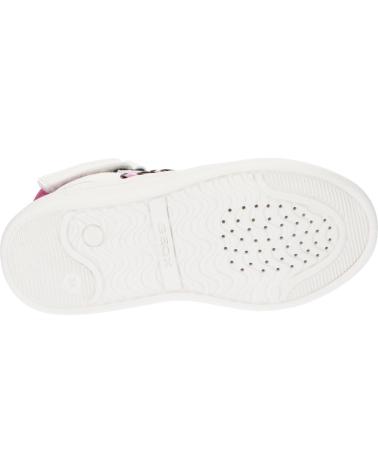 girl Trainers GEOX J264MC 0BCEW J DJROCK GIRL C0563 WHITE-FUCHSIA