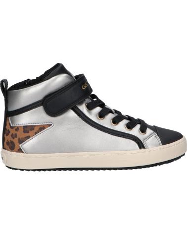 Sneaker für Damen und Mädchen GEOX J944GM 0NFDH J KALISPERA GIRL C0474 SILVER-BLACK