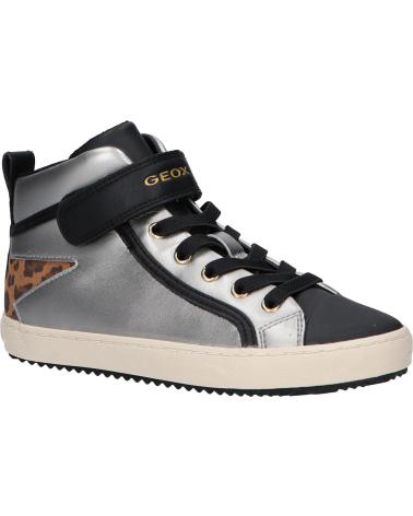 Sneaker für Damen und Mädchen GEOX J944GM 0NFDH J KALISPERA GIRL C0474 SILVER-BLACK