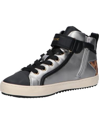Sneaker für Damen und Mädchen GEOX J944GM 0NFDH J KALISPERA GIRL C0474 SILVER-BLACK