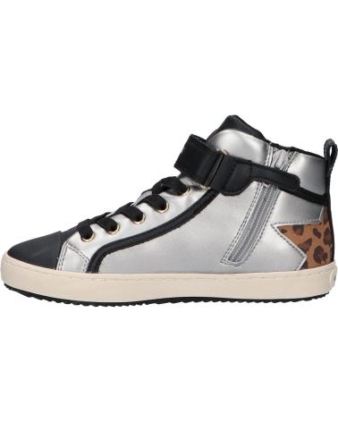 Sneaker für Damen und Mädchen GEOX J944GM 0NFDH J KALISPERA GIRL C0474 SILVER-BLACK
