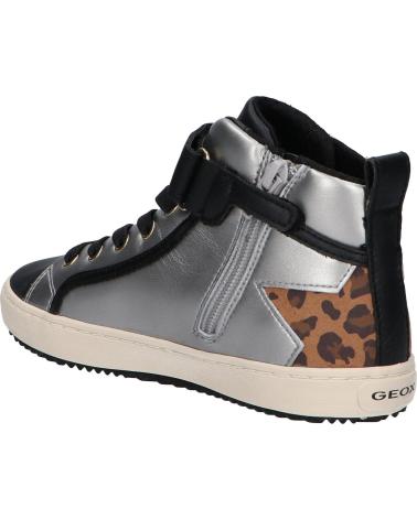 Sneaker für Damen und Mädchen GEOX J944GM 0NFDH J KALISPERA GIRL C0474 SILVER-BLACK