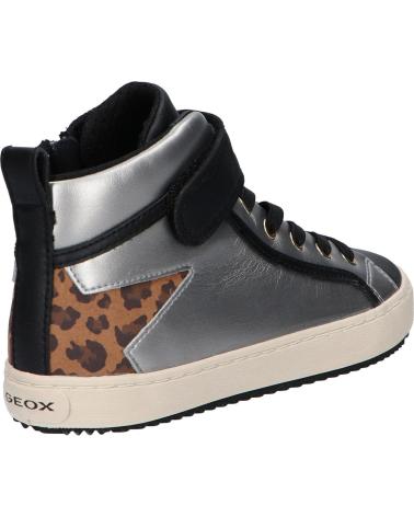 Sneaker für Damen und Mädchen GEOX J944GM 0NFDH J KALISPERA GIRL C0474 SILVER-BLACK