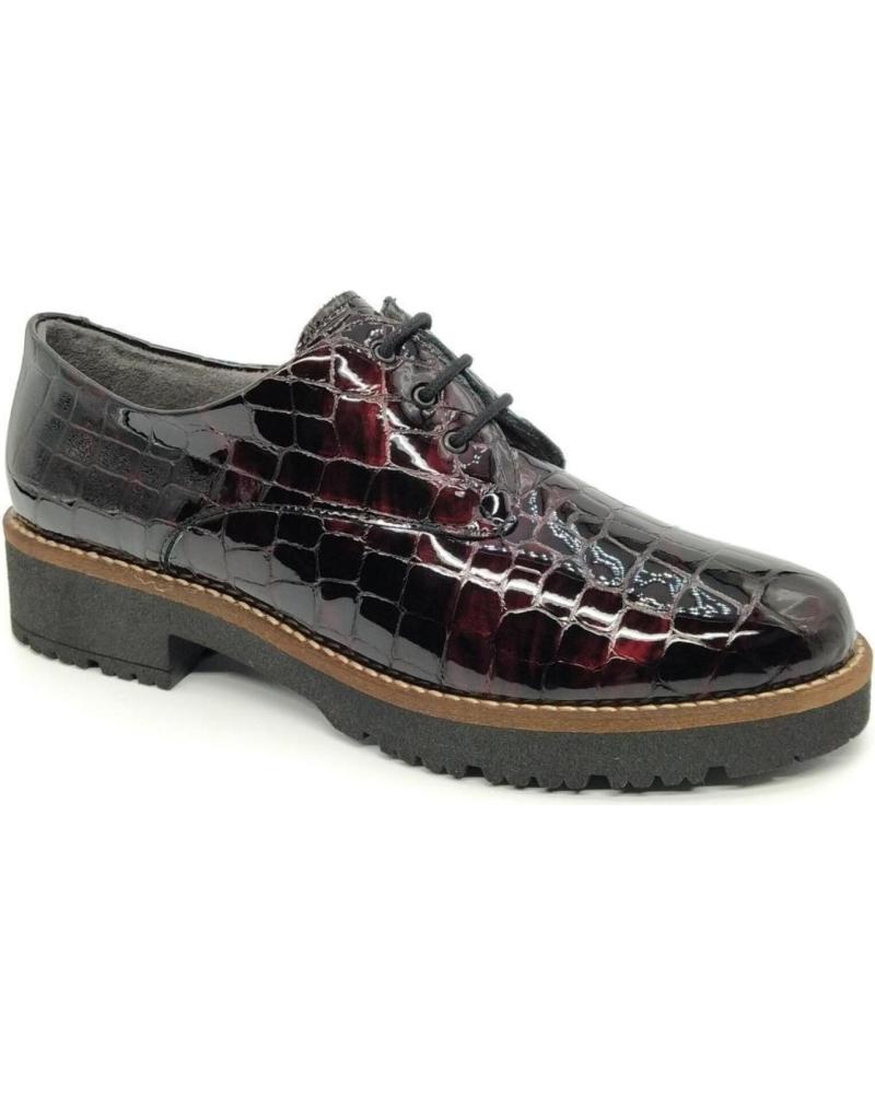 Woman shoes PITILLOS ZAPATO DE CORDONES 10081 BURDEOS ROJO