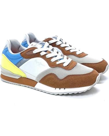 Sapatilhas de Mulher PEPE JEANS DEPORTIVO DE CORDONERAS MULTICOLOR BEIG