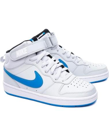 Esportes  de Menino NIKE ZAPATILLAS COURT BOROUGH MID 2 GS -BLANCO PLATINO-AZUL