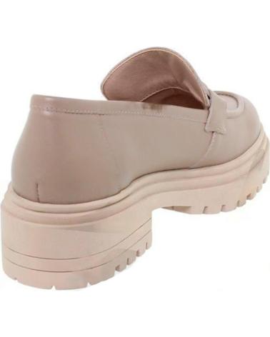Woman Mocasines CALZADOS ALMENA AMELIE ESSENCE MOCASIN PIEL CON PLATAFORMA BEIGE