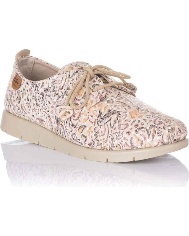 Schuhe für Damen 48 HORAS ZAPATO CORDONES BEIGE