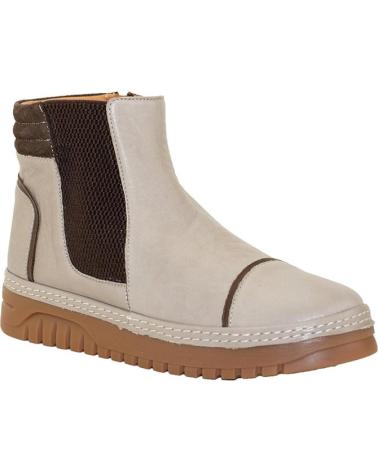 Stivaletti per Donna 48 HORAS BOTIN DE MUJER EN PIEL CON ELASTICO Y CREMALLERA CAMEL