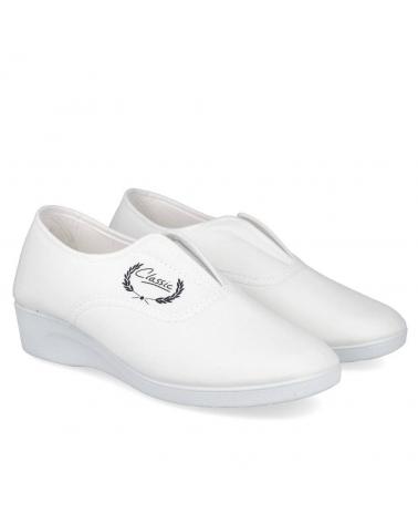 Woman House slipers l&r shoes 7000 ZAPATILLAS LONA MUJER BLANCO