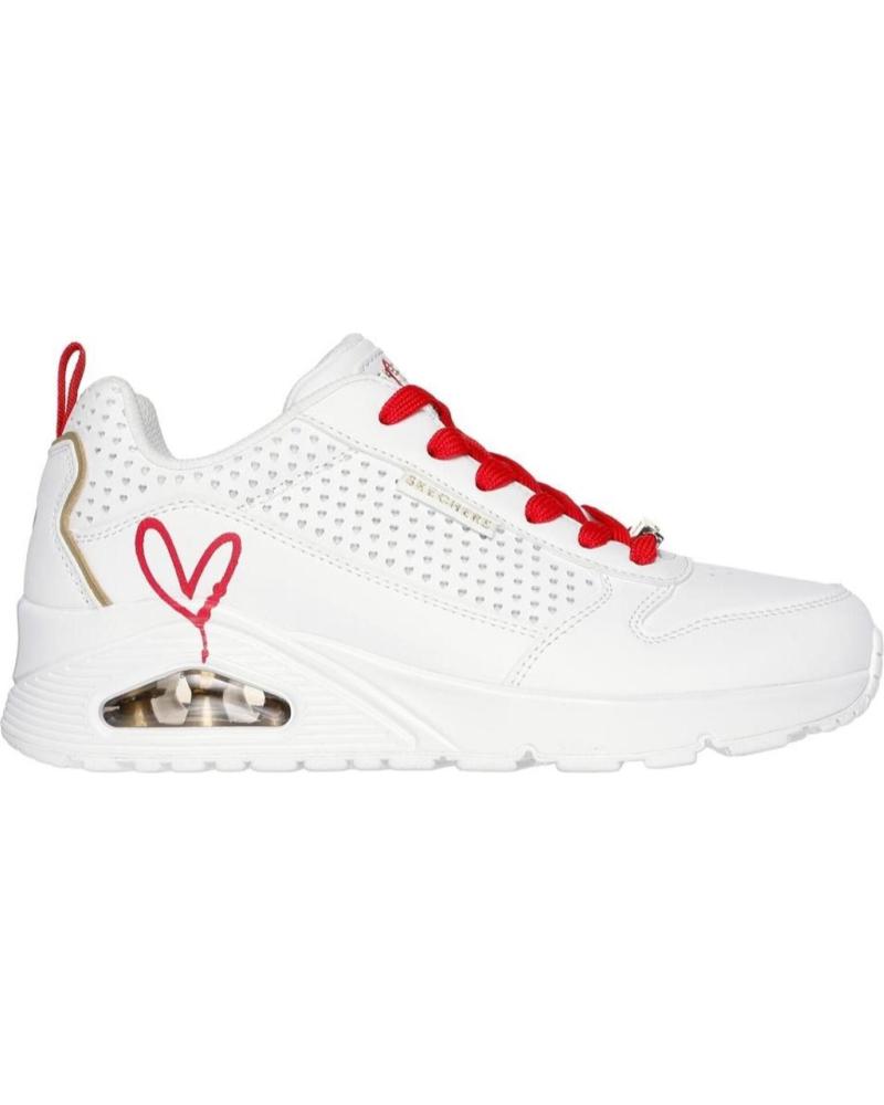 Sportivo per Donna SKECHERS UNO AIR LONE HEARTED BLANCA BLANCO