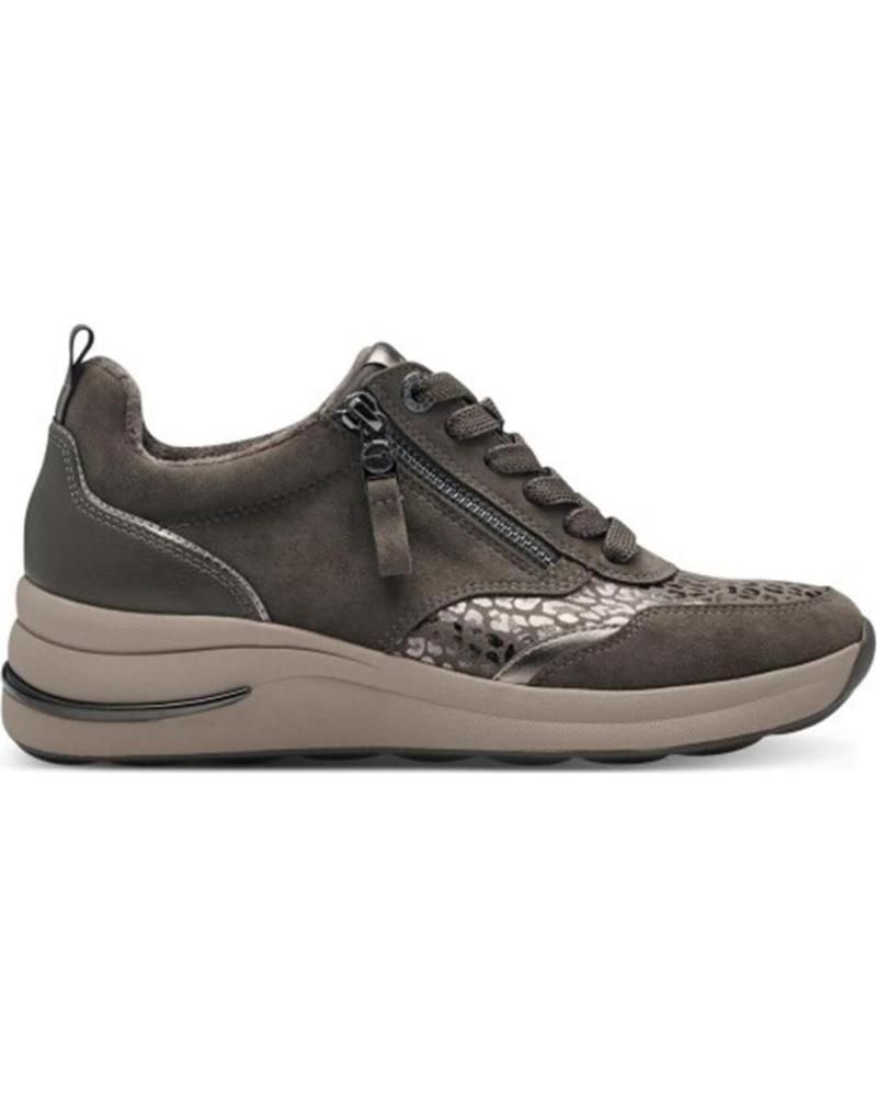 Sportif pour Femme TAMARIS 83714 NUBUCK-LICRA KAKI TAUPE