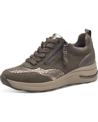 Sportif pour Femme TAMARIS 83714 NUBUCK-LICRA KAKI TAUPE