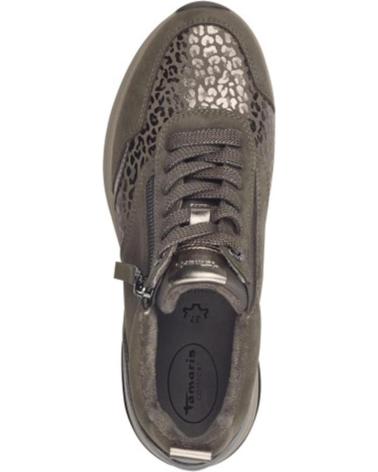 Sportif pour Femme TAMARIS 83714 NUBUCK-LICRA KAKI TAUPE