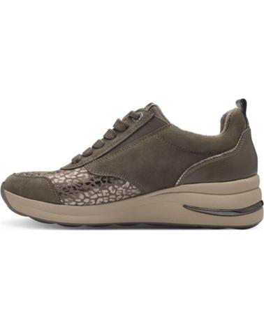 Sportif pour Femme TAMARIS 83714 NUBUCK-LICRA KAKI TAUPE