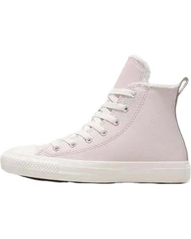 Esportes  de Menina e Menino CONVERSE CHUCK TAYLOR ALL STAR LEATHER SHERPA ROSA