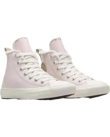 Esportes  de Menina e Menino CONVERSE CHUCK TAYLOR ALL STAR LEATHER SHERPA ROSA