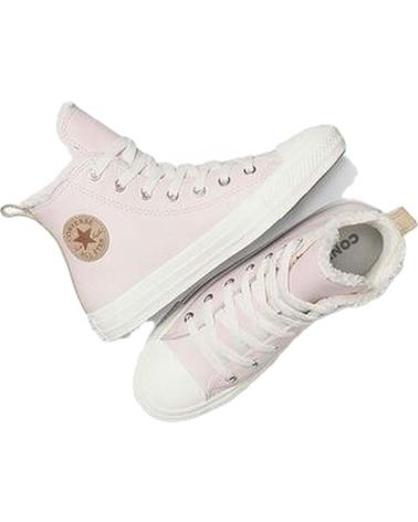Esportes  de Menina e Menino CONVERSE CHUCK TAYLOR ALL STAR LEATHER SHERPA ROSA