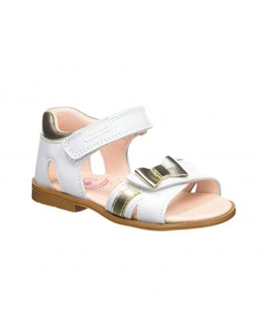 PABLOSKY SANDALEN WEISS MIT SCHLEIFE UND KLETTVERSCHLUSS BLANCO