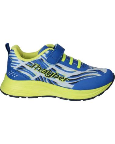 Sportivo per Bambino JHAYBER ZAPATILLAS RUNNING NIO RIBETE BLUE COLOR AZUL BLANCO Y AMARI MORADO