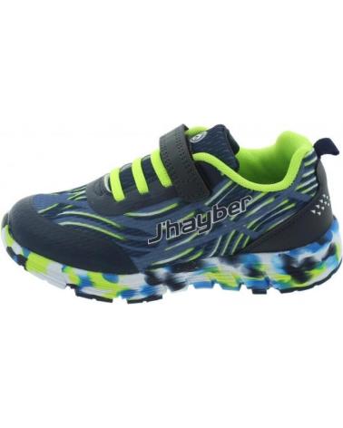 Sportivo per Bambino JHAYBER ZAPATILLAS RUNNING NIO RODAL NAVY COLOR Y VERDE FOSFORI AZUL