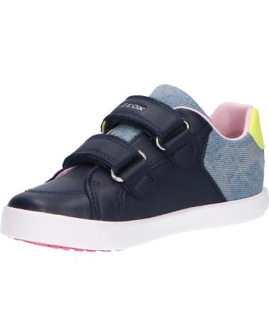 Sapatilhas de Menina e Menino GEOX B15D5A 08513 C4502 NAVY-FLUO YELLOW