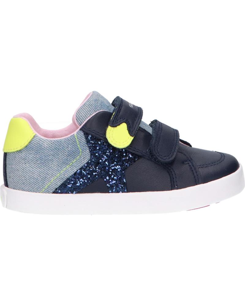 Sapatilhas de Menina e Menino GEOX B15D5A 08513 C4502 NAVY-FLUO YELLOW