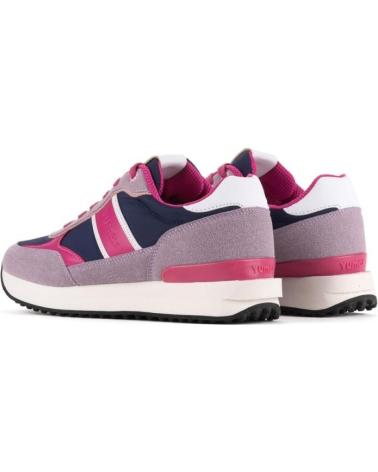 Sportivo per Donna YUMAS SNEAKER MUJER CASUAL PIEL - LILA- PLANTILLA CONFORT MARINO