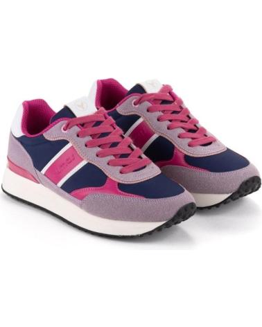 Sportivo per Donna YUMAS SNEAKER MUJER CASUAL PIEL - LILA- PLANTILLA CONFORT MARINO