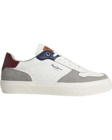 Sportivo per Donna PEPE JEANS - ZAPATILLA YOGI STREET CASUAL PIEL -GRIS BLANCO