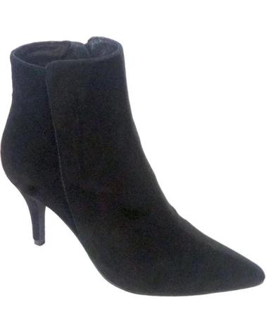 Woman shoes CALZADOS ALMENA BOTIN SENORA NEGRO TERCIOPELO DE AGUJA NEGRO-GRIS