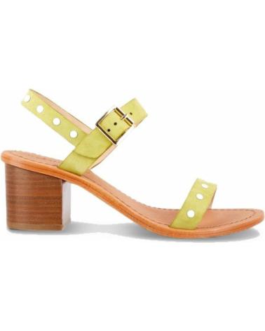 Sandalen für Damen CALZADOS ALMENA SANDALIAS DE NOBUK DE TACON PARA MUJER CON TIRA TODA E VERDE
