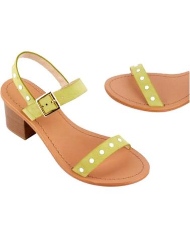 Sandalen für Damen CALZADOS ALMENA SANDALIAS DE NOBUK DE TACON PARA MUJER CON TIRA TODA E VERDE