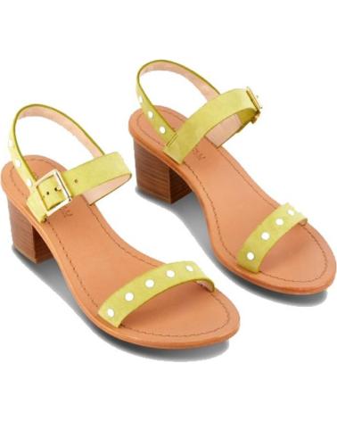 Sandalen für Damen CALZADOS ALMENA SANDALIAS DE NOBUK DE TACON PARA MUJER CON TIRA TODA E VERDE