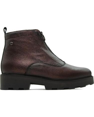 Stiefel für Damen KAOLA - BOTIN MUJER EN PIEL LISA CREMALLERA COLOR METAL MOD COBRE