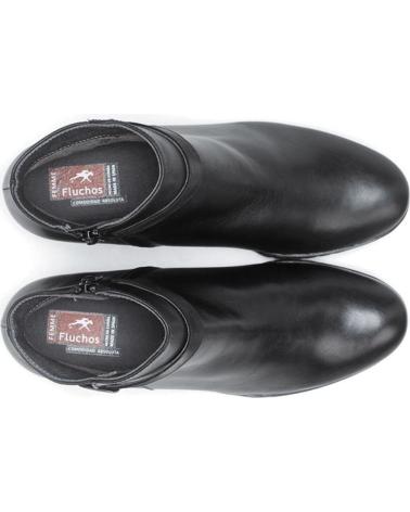 Botins de Mulher FLUCHOS BOTIN PIEL NEGRO CONFORT NEGRO NEGRO