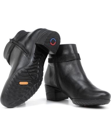 Botins de Mulher FLUCHOS BOTIN PIEL NEGRO CONFORT NEGRO NEGRO