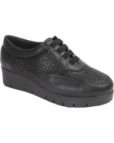 Woman shoes DUENDY - ZAPATO MUJER - ELASTICOS PIEL-LICRA-CUNA CONFORT NEGRO