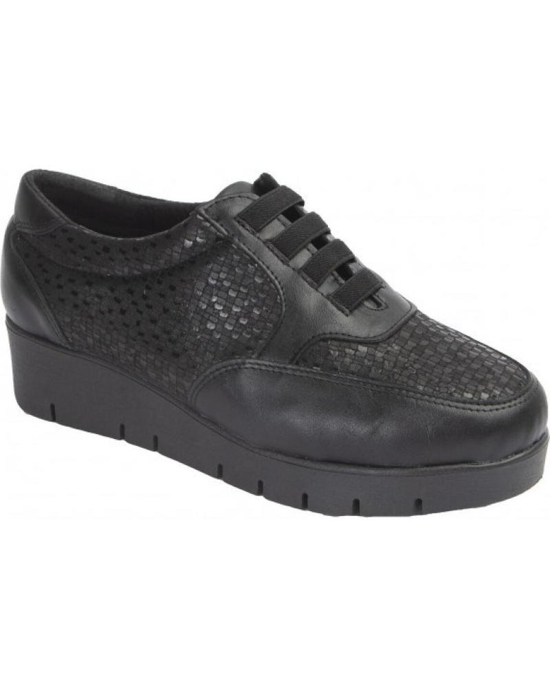 Woman shoes DUENDY - ZAPATO MUJER - ELASTICOS PIEL-LICRA-CUNA CONFORT NEGRO