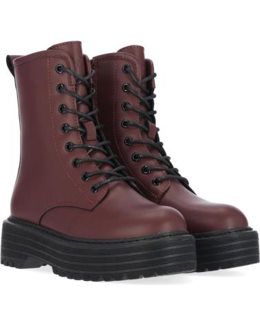 Stiefel für Damen CHIKA10 BOTIN MILITAR PARA MUJER COLOR VINO